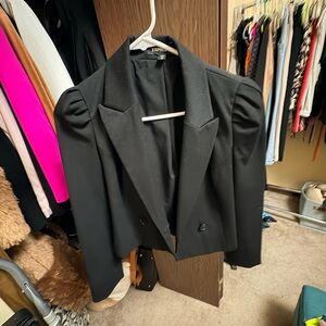 Express Black Puff Sleeve Blazer